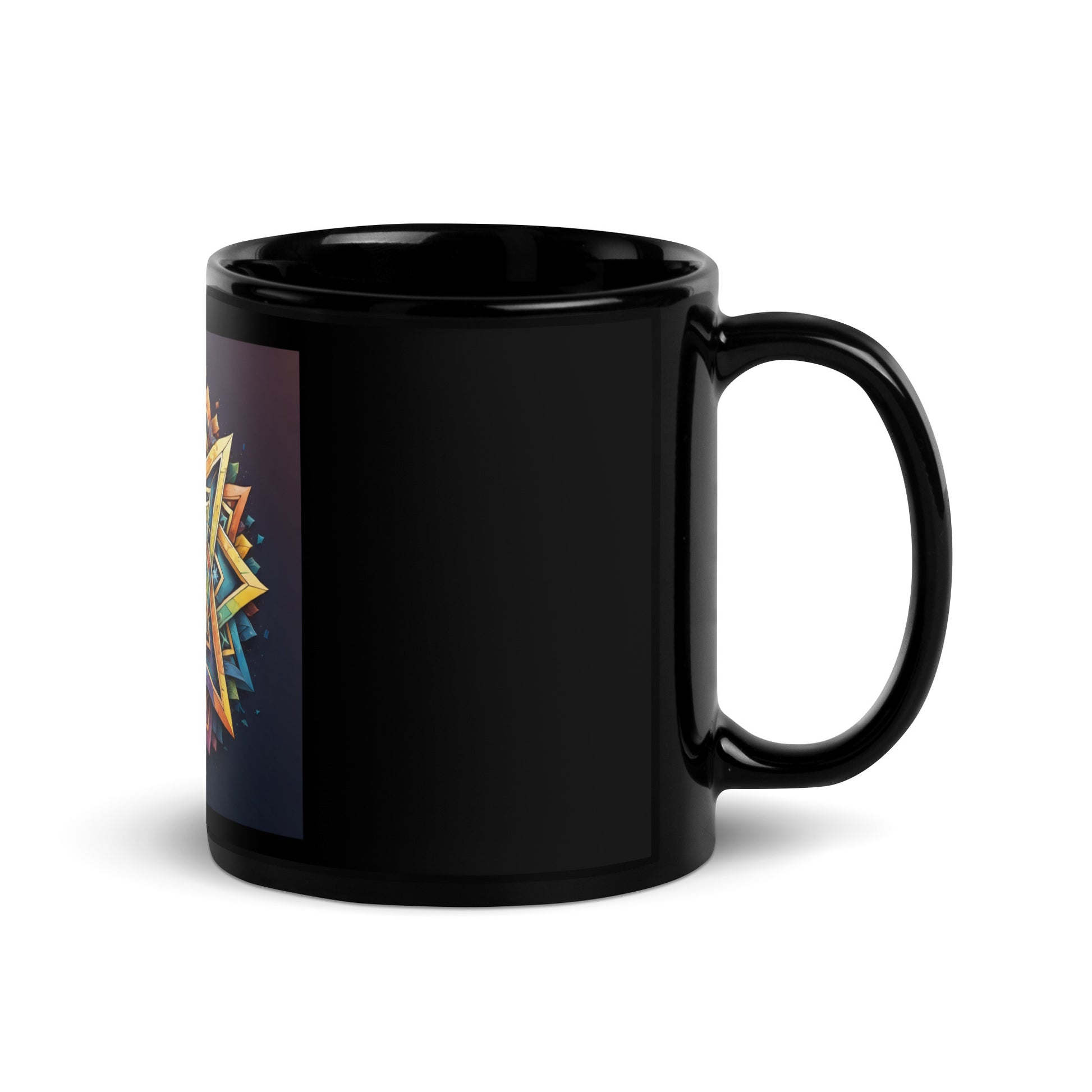 Vibrant Song | Star of David | Black Glossy Mug Jouparty