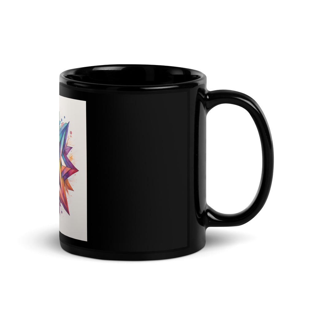 Vibrant Song | Star of David | Black Glossy Mug Jouparty