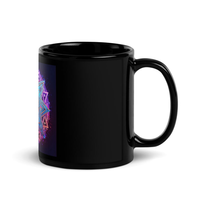 Magic Sound | Star of David | Black Glossy Mug