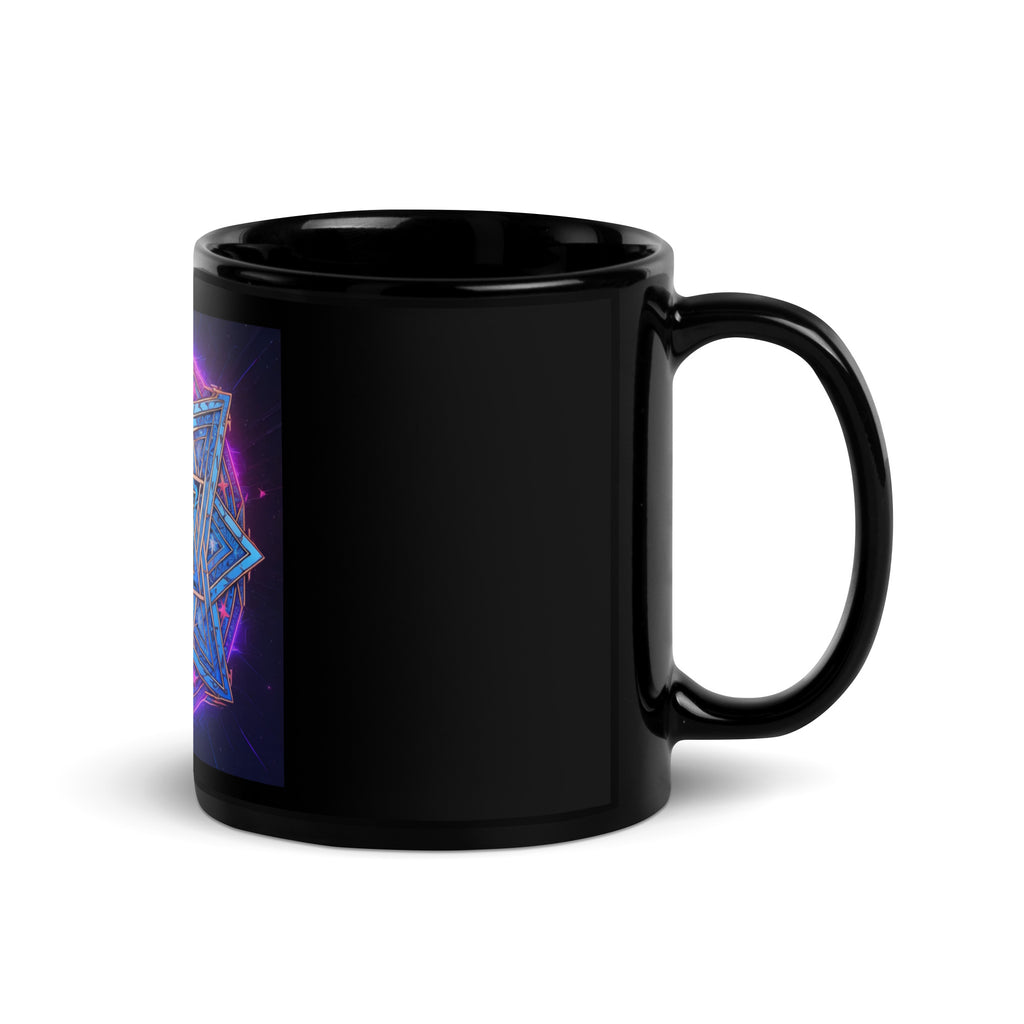 Magic Sound | Star of David | Black Glossy Mug Jouparty