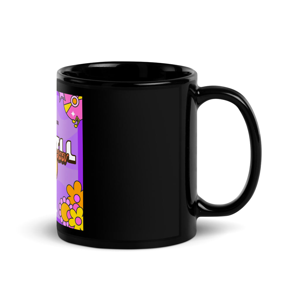 We Will Dance | Retro-Purple Style | Black Glossy Mug Jouparty