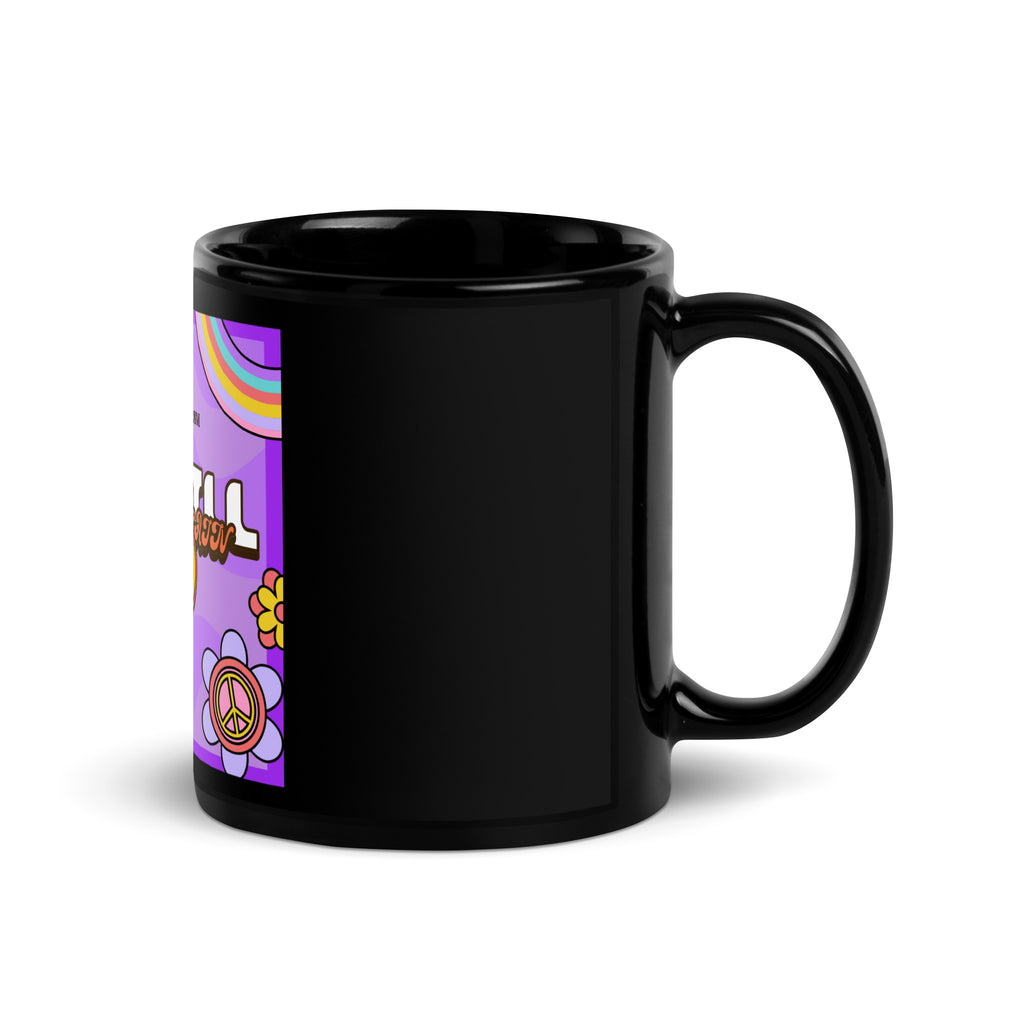 We Will Dance | Retro-Purple Style | Black Glossy Mug Jouparty