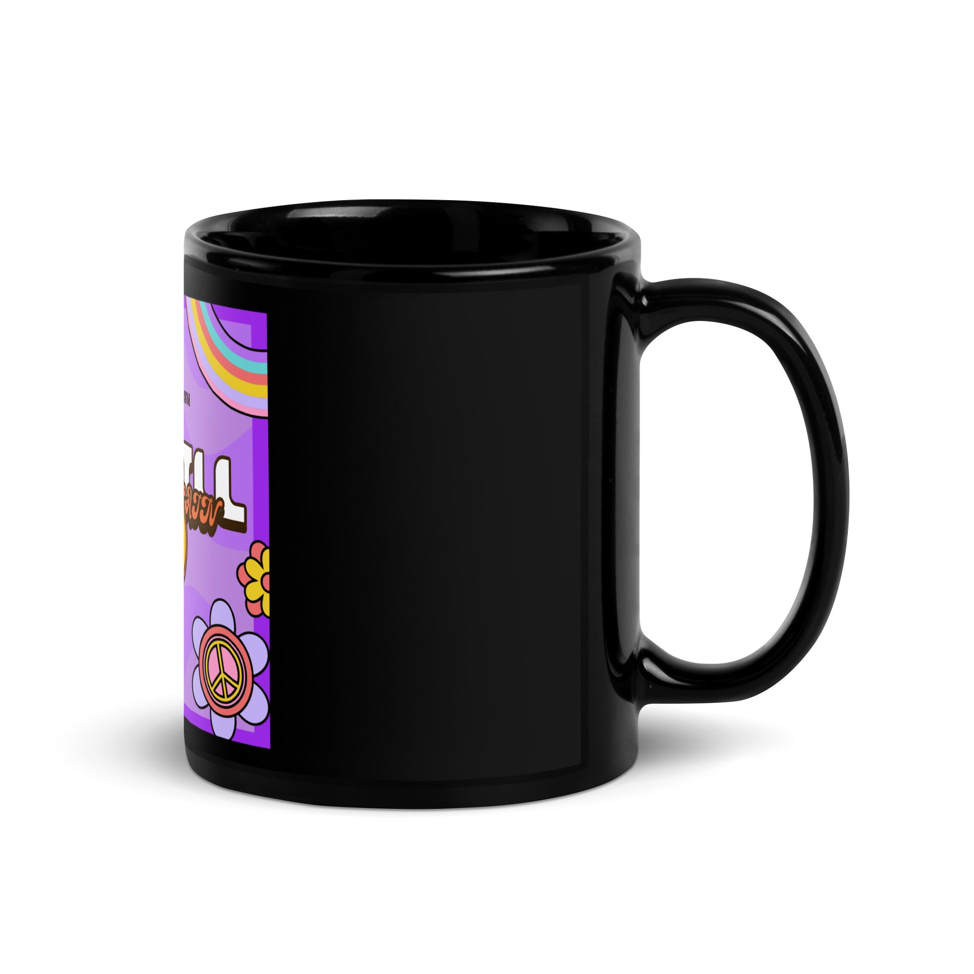We Will Dance | Retro-Purple Style | Black Glossy Mug Jouparty