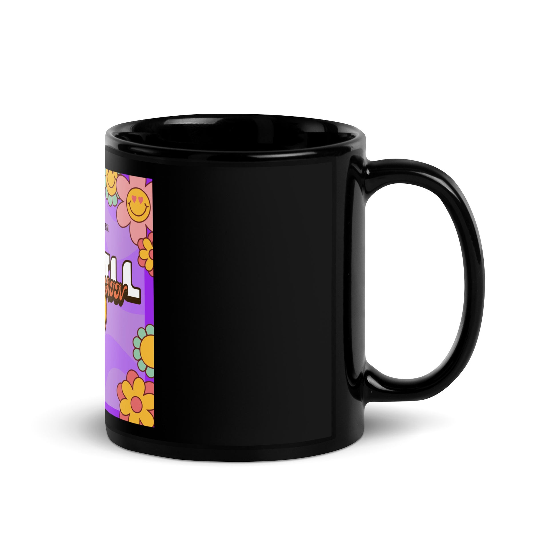 We Will Dance | Retro-Purple Style | Black Glossy Mug