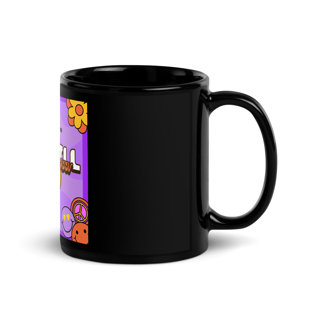 We Will Dance | Retro-Purple Style | Black Glossy Mug Jouparty