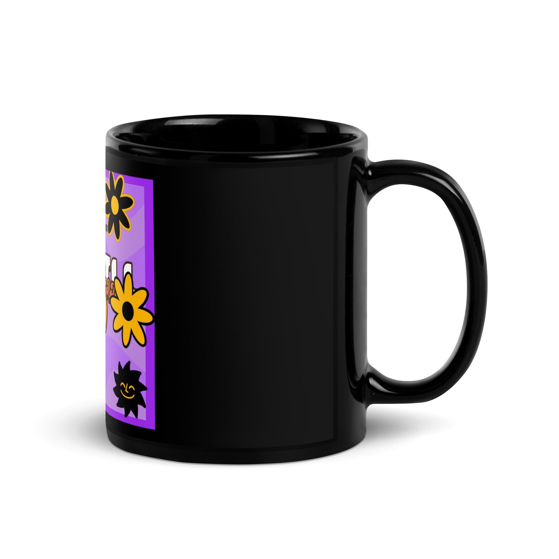 We Will Dance | Retro-Purple Style | Black Glossy Mug