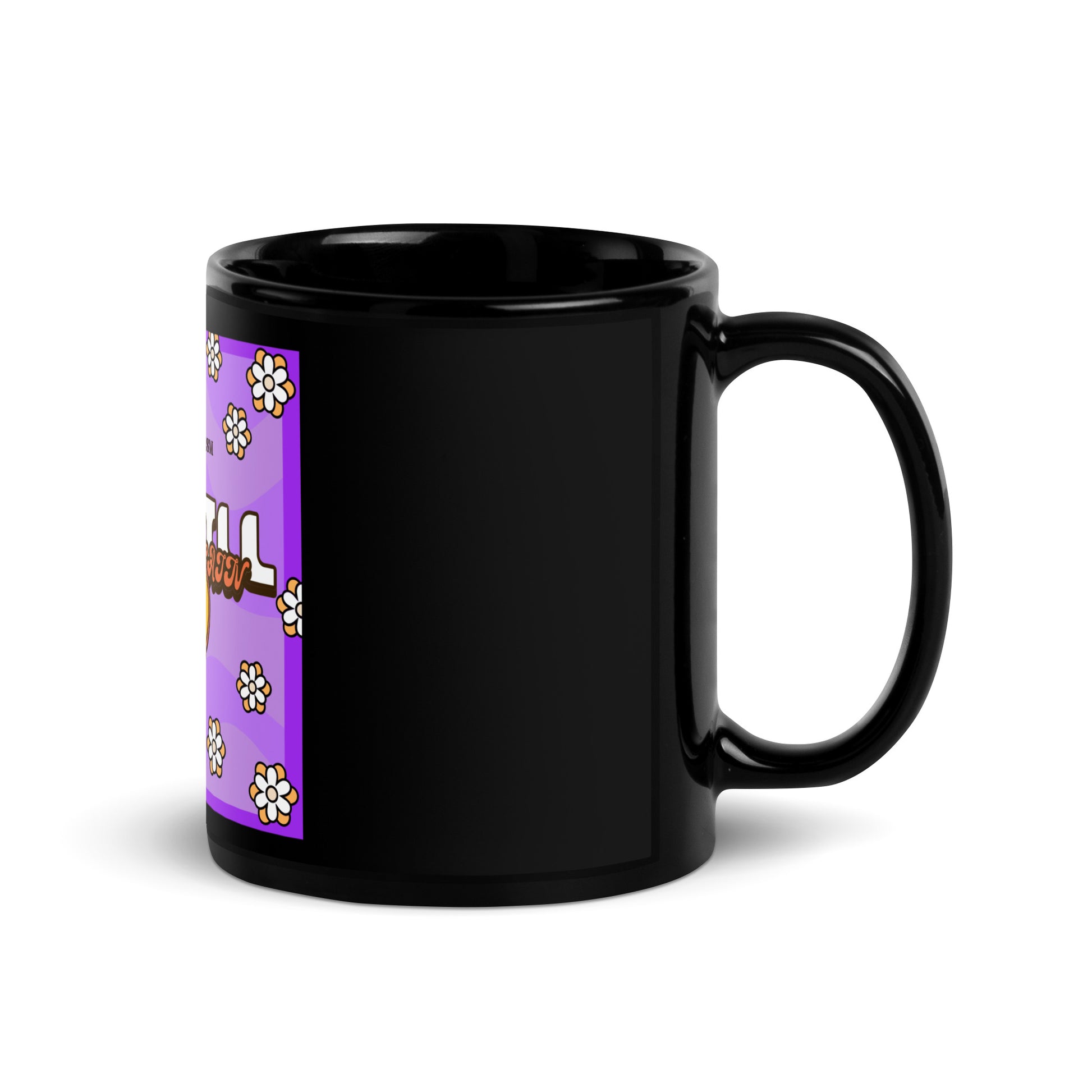 We Will Dance | Retro-Purple Style | Black Glossy Mug