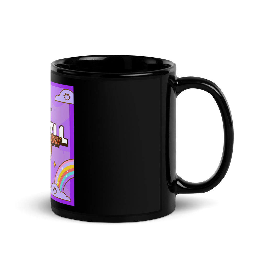 We Will Dance | Retro-Purple Style | Black Glossy Mug