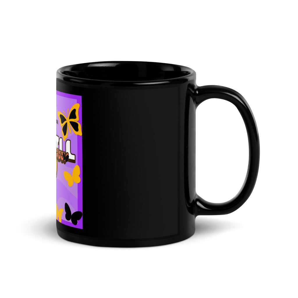 We Will Dance | Retro-Purple Style | Black Glossy Mug Jouparty