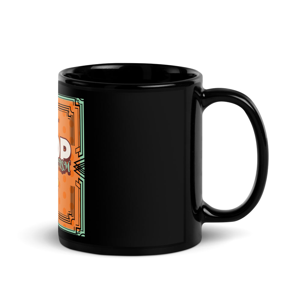 Antisemitism | Retro-Orange Style | Black Glossy Mug Jouparty