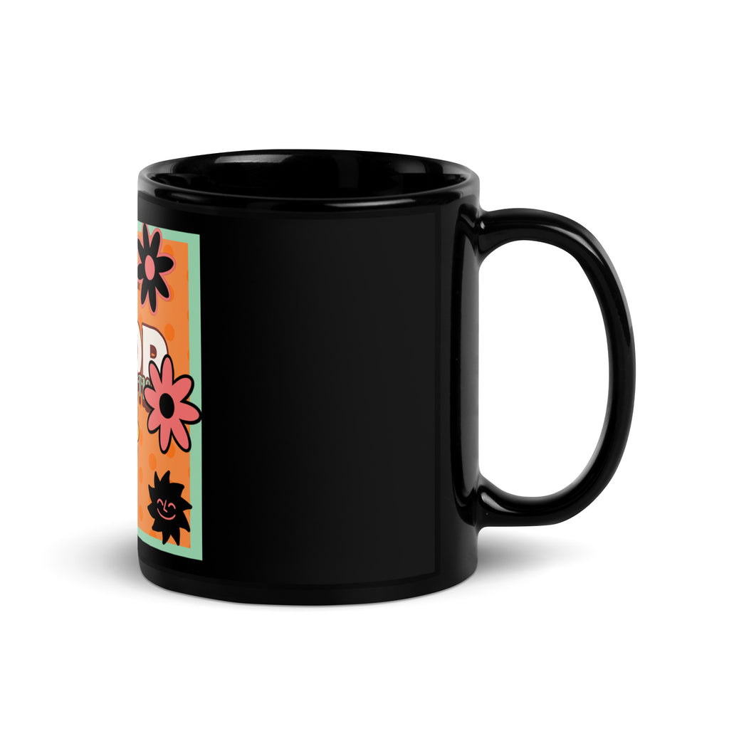 Antisemitism | Retro-Orange Style | Black Glossy Mug Jouparty