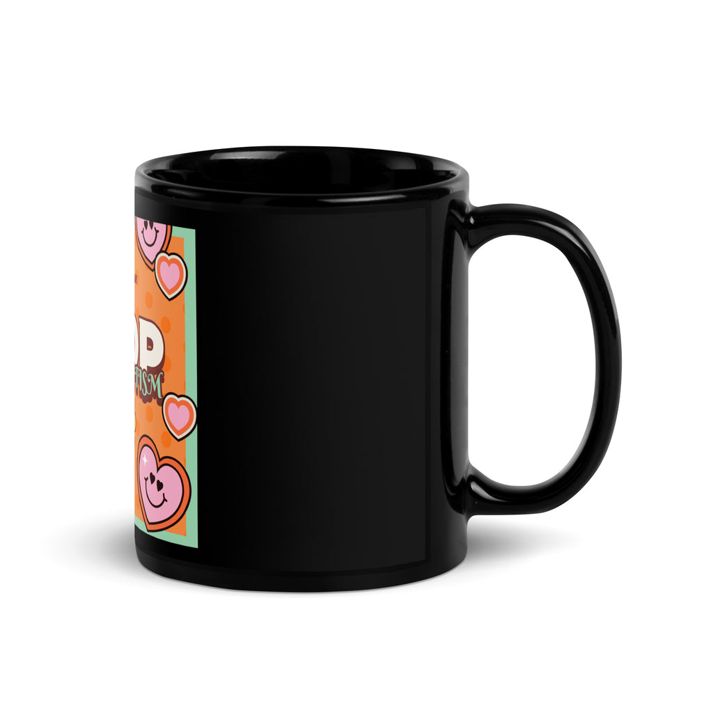Antisemitism | Retro-Orange Style | Black Glossy Mug Jouparty