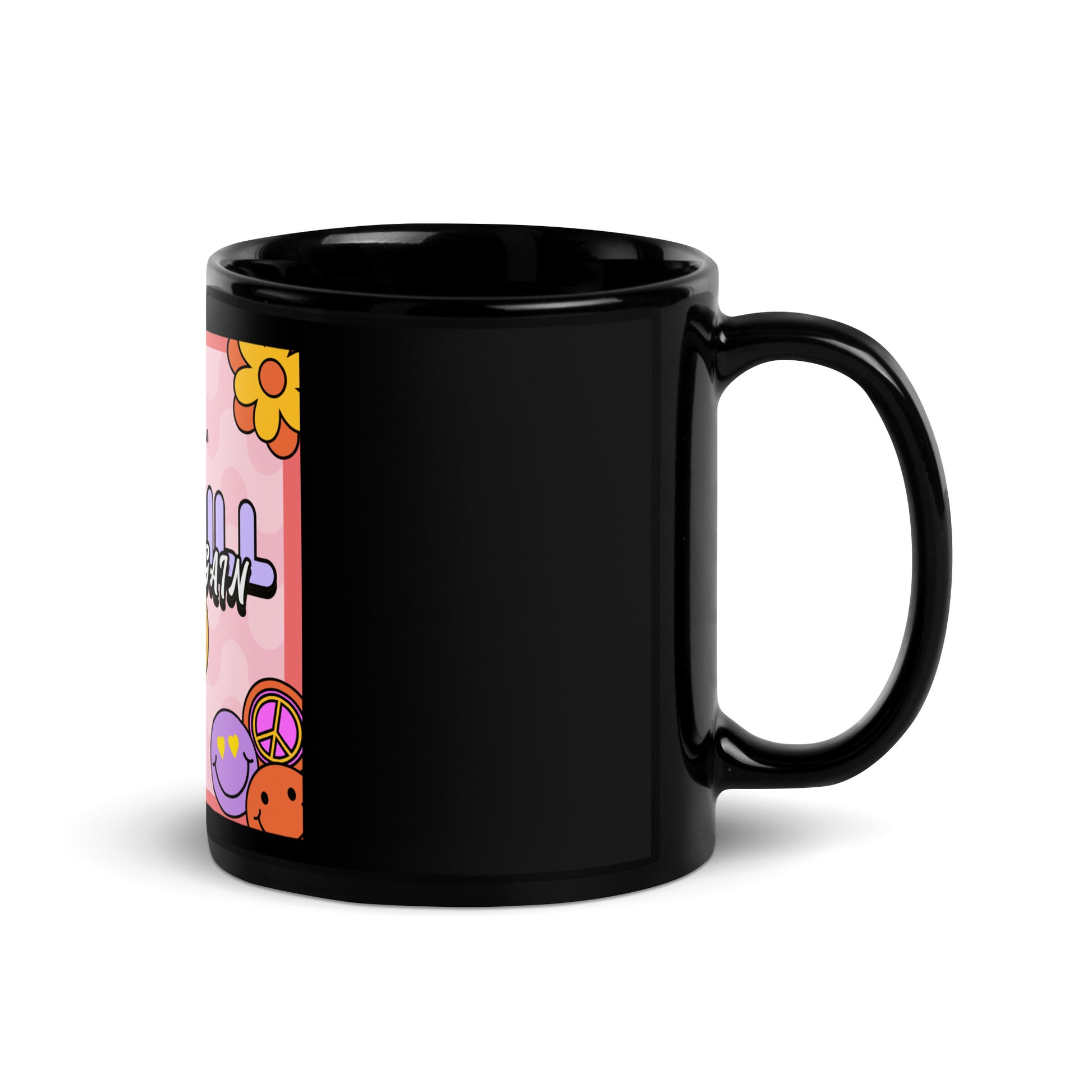 We Will Dance | Retro-Pink Style | Black Glossy Mug