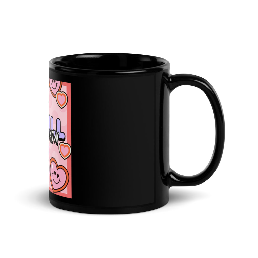 We Will Dance | Retro-Pink Style | Black Glossy Mug Jouparty