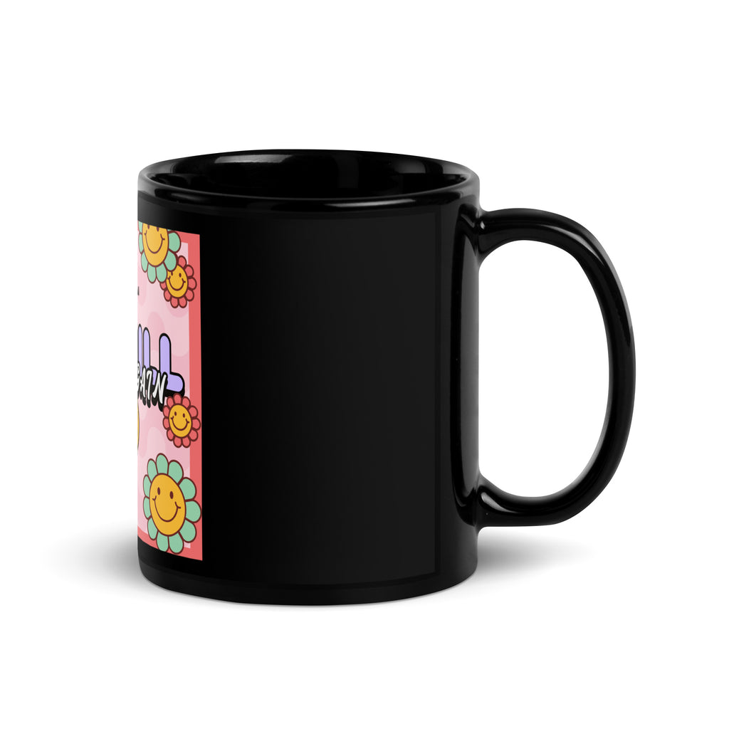 We Will Dance | Retro-Pink Style | Black Glossy Mug Jouparty