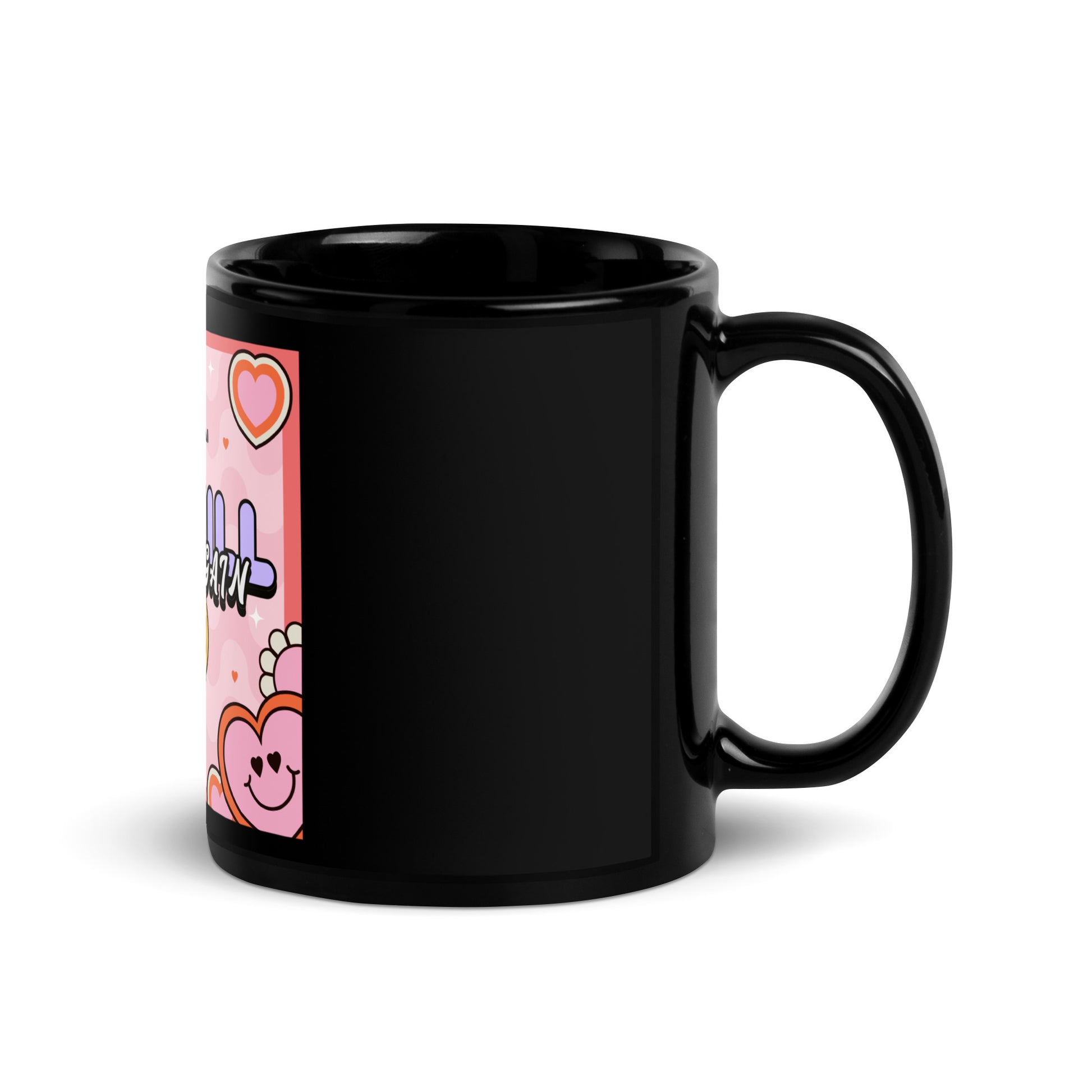 We Will Dance | Retro-Pink Style | Black Glossy Mug Jouparty