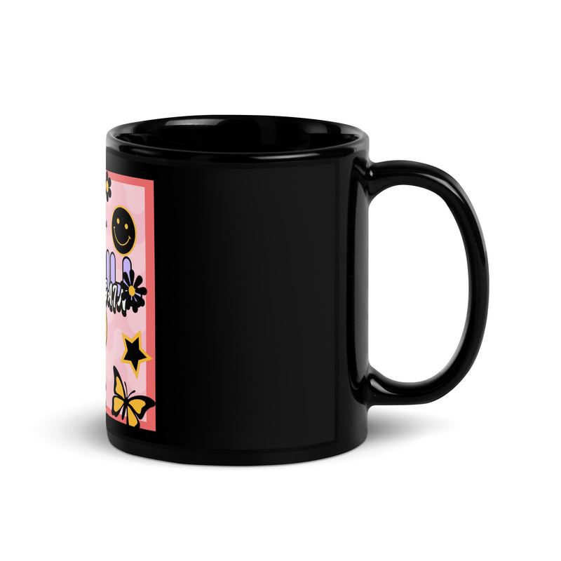 We Will Dance | Retro-Pink Style | Black Glossy Mug