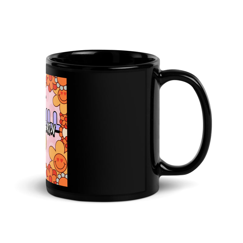 We Will Dance | Retro-Pink Style | Black Glossy Mug