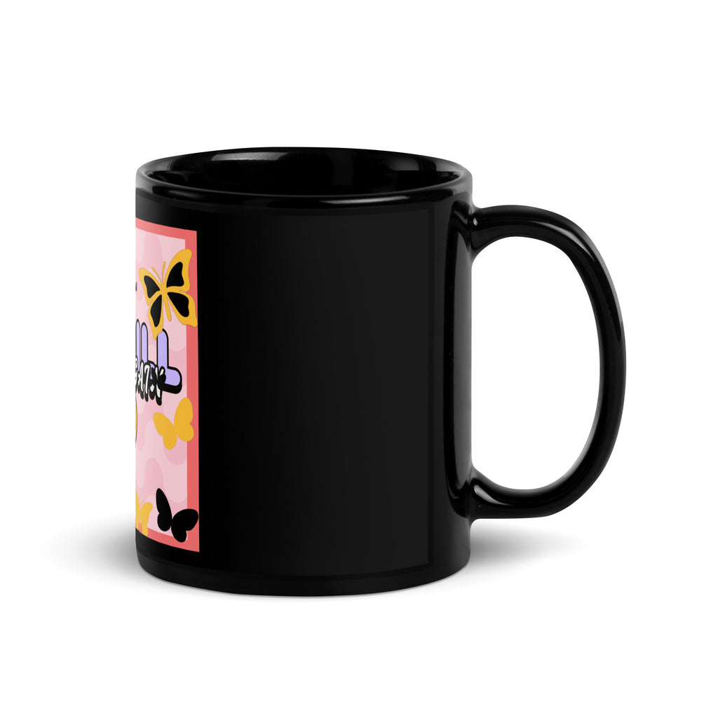 We Will Dance | Retro-Pink Style | Black Glossy Mug