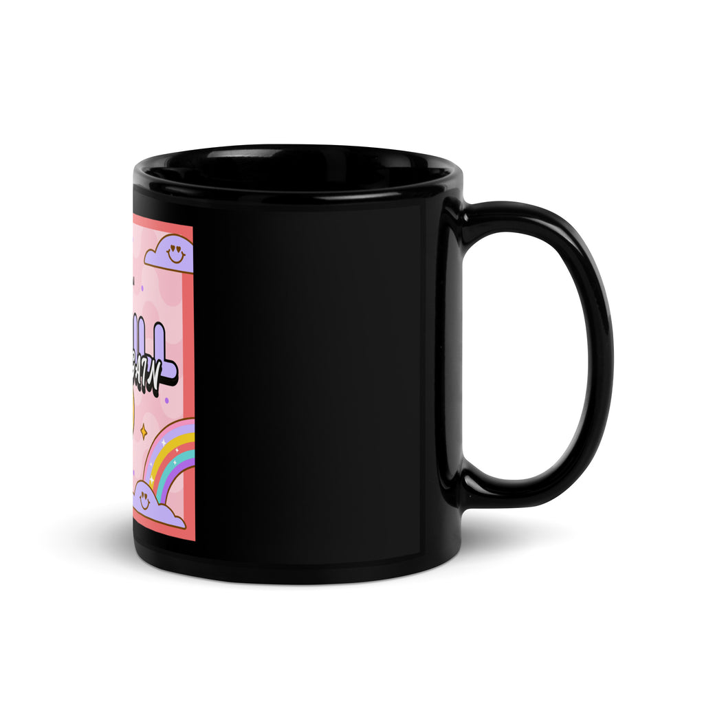 We Will Dance | Retro-Pink Style | Black Glossy Mug Jouparty