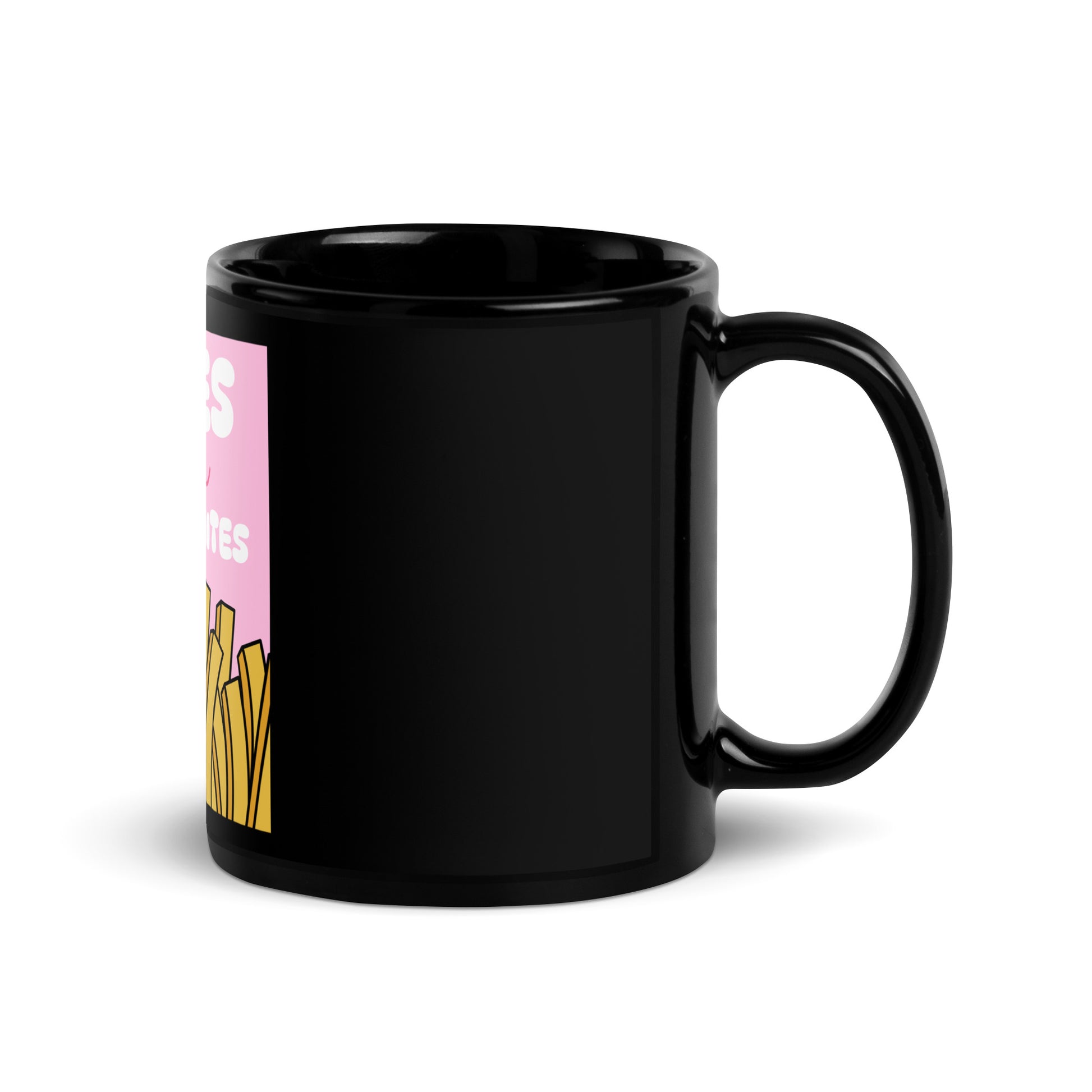 Fries Over Antisemites | Black Glossy Mug