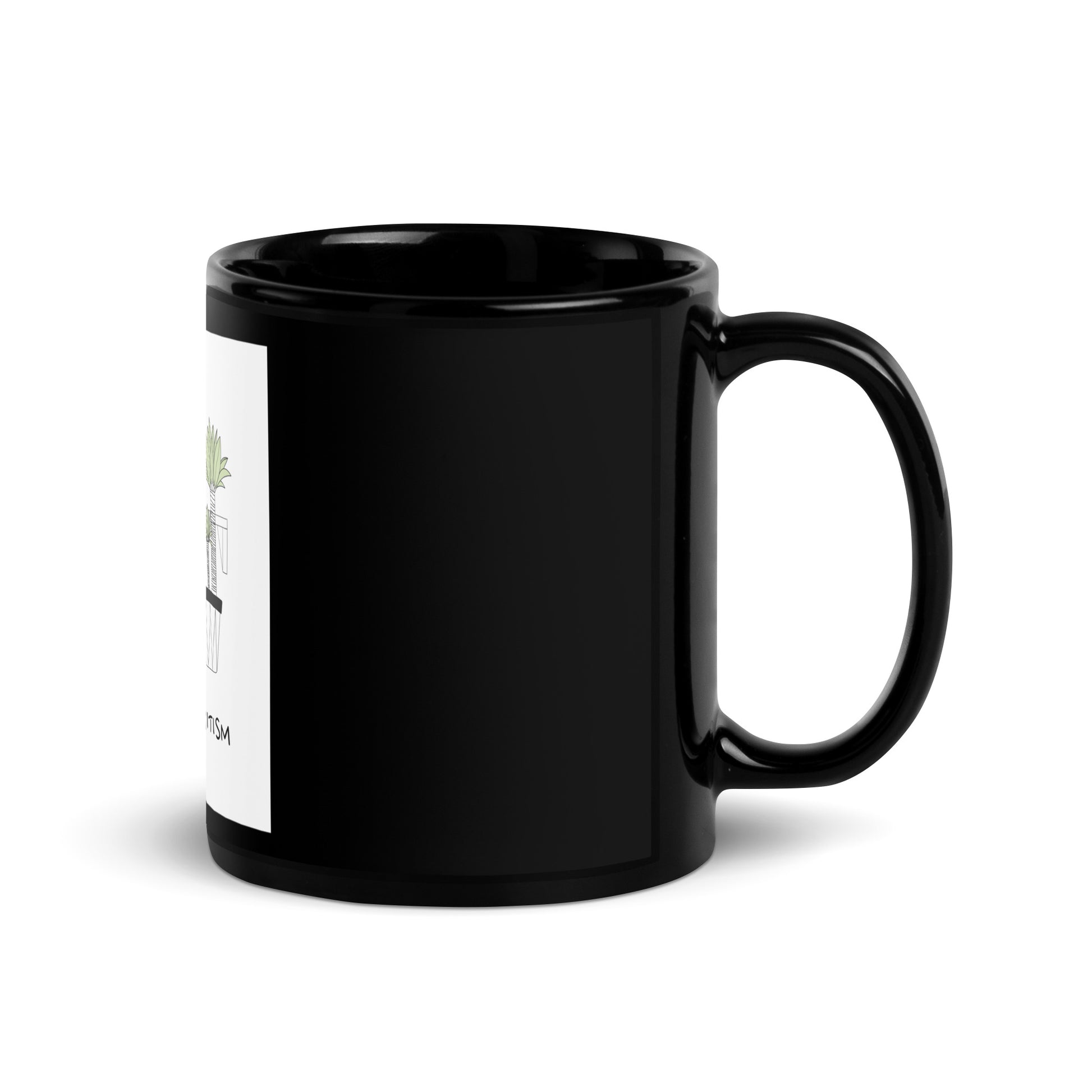 Stop Antisemitism | Plants & Flowers Edition | Black Glossy Mug