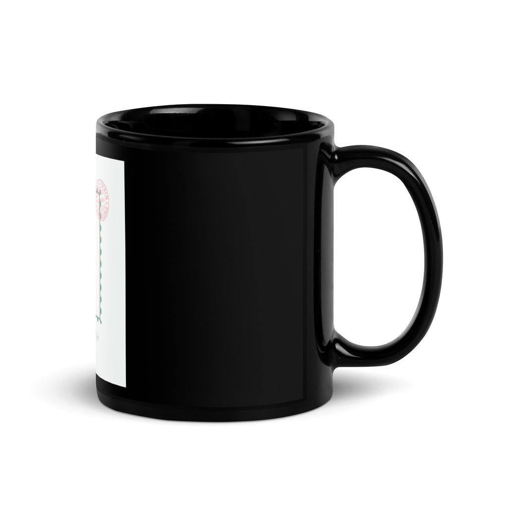 Stop Antisemitism | Plants & Flowers Edition | Black Glossy Mug