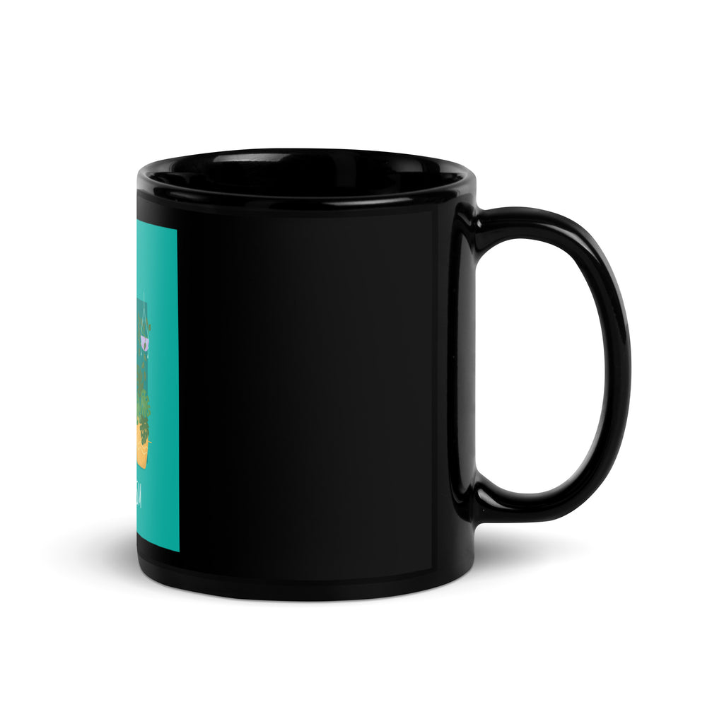 Stop Antisemitism | Plants & Flowers Edition | Black Glossy Mug