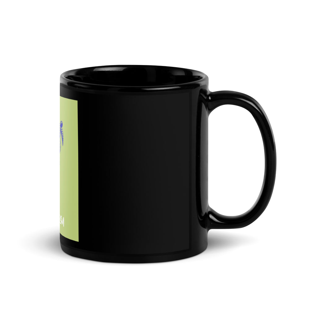 Stop Antisemitism | Plants & Flowers Edition | Black Glossy Mug