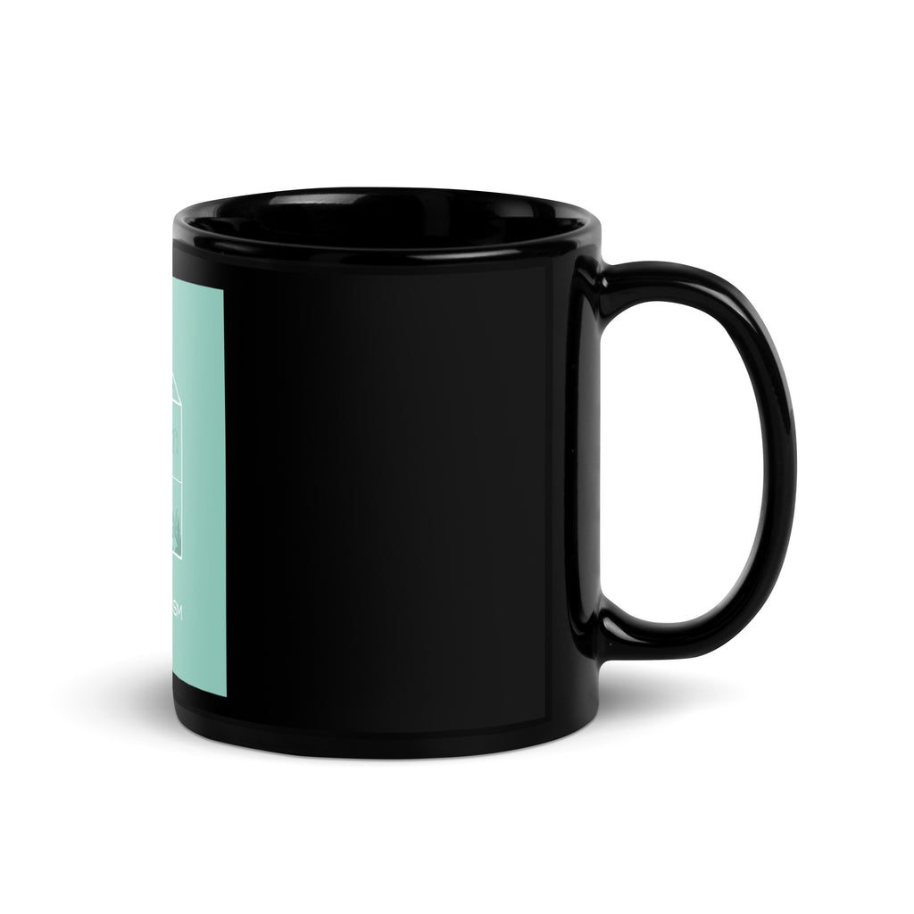 Stop Antisemitism | Plants & Flowers Edition | Black Glossy Mug