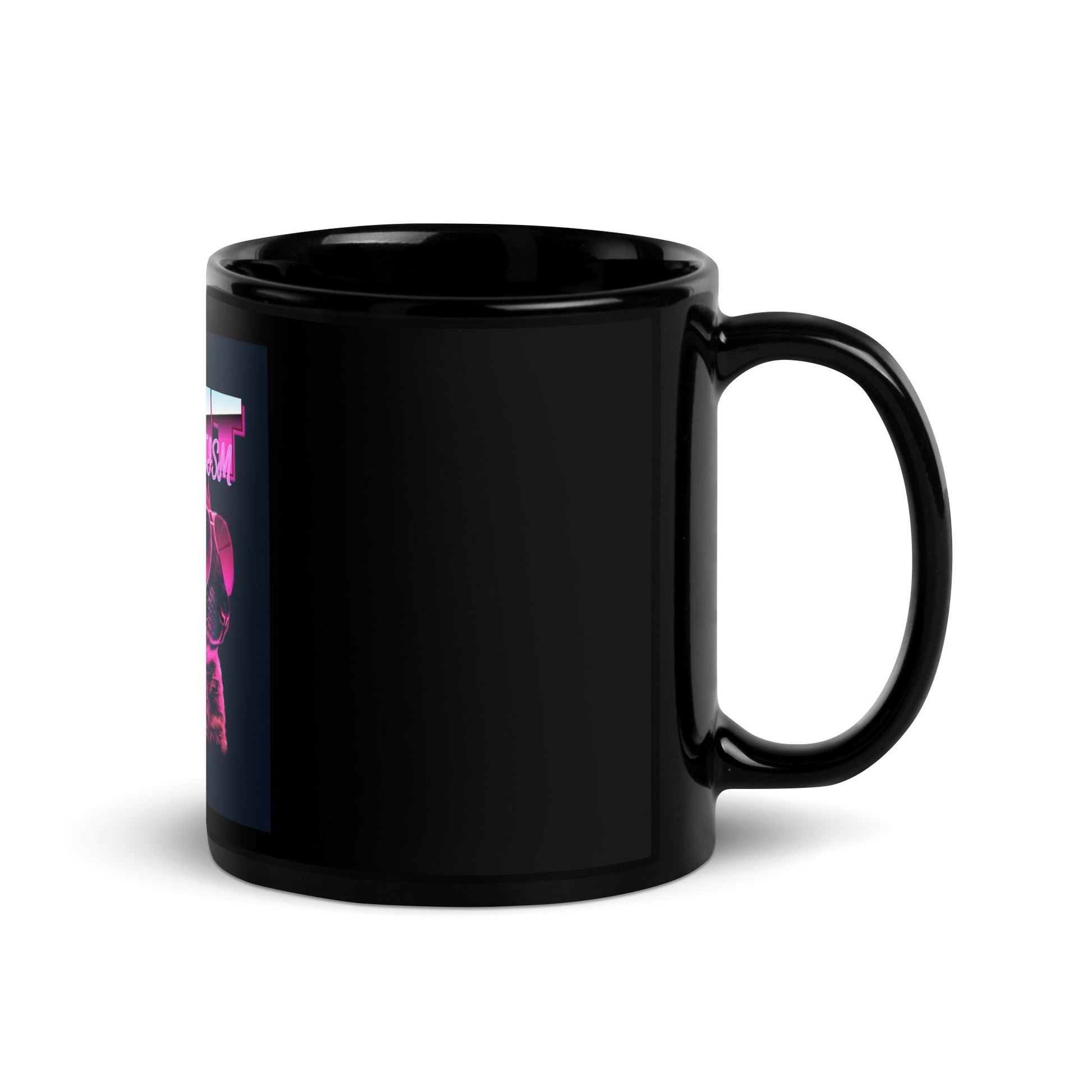 Retro Neon Animal | Fight Antisemitism | Black Glossy Mug