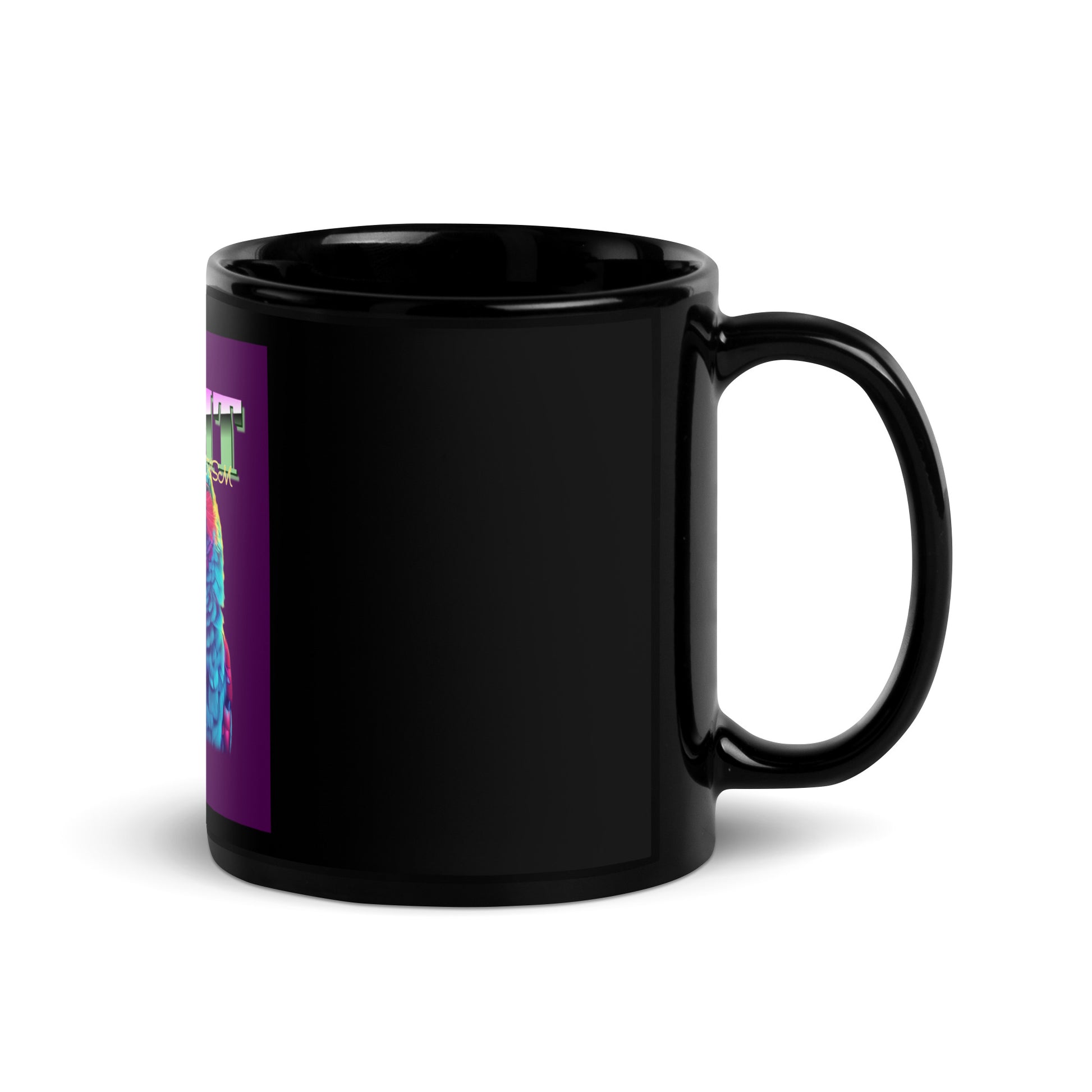Retro Neon Animal | Fight Antisemitism | Black Glossy Mug