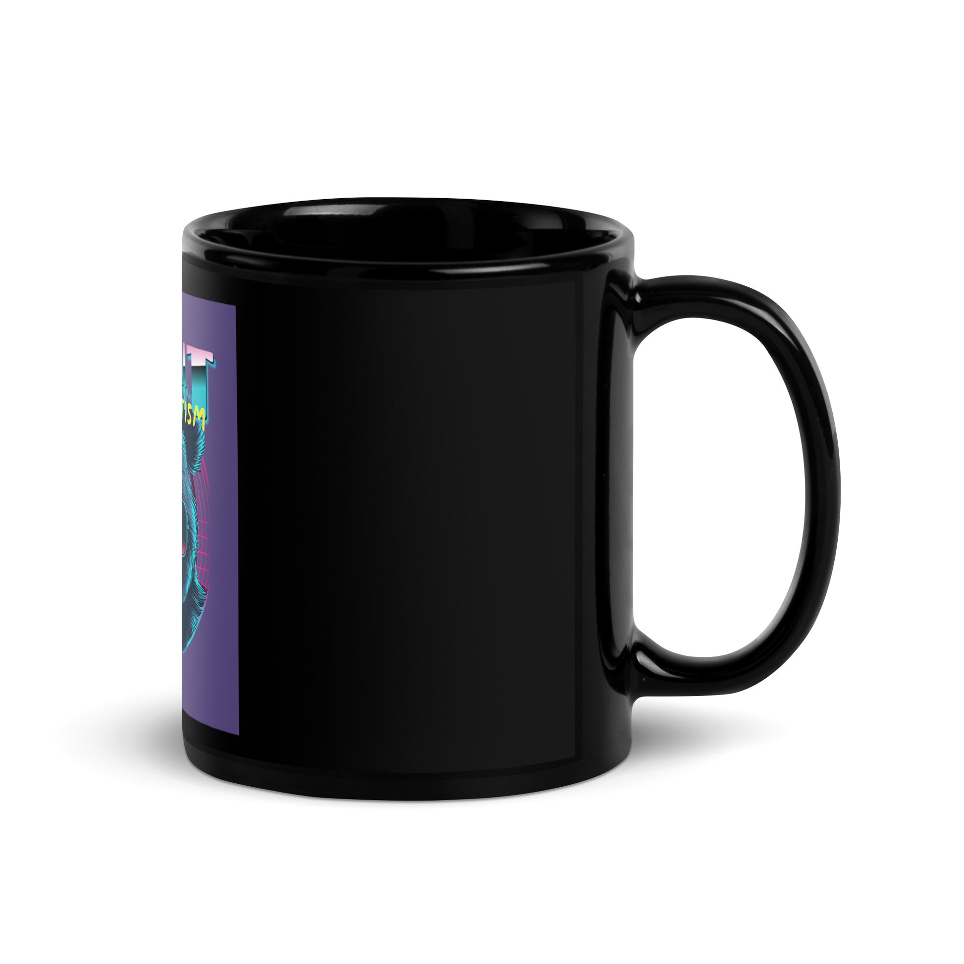Retro Neon Animal | Fight Antisemitism | Black Glossy Mug
