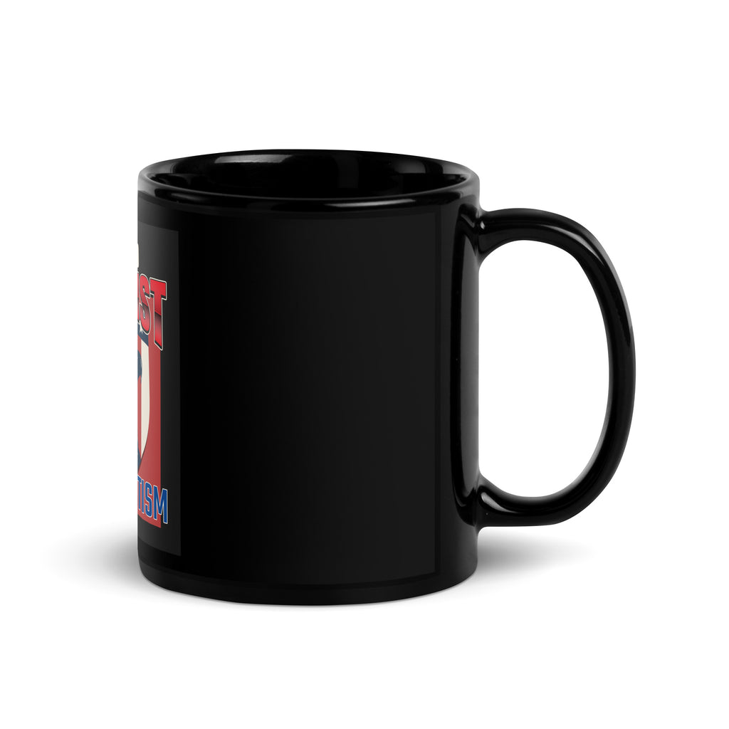 USA Edition | United Against Antisemitism | Black Glossy Mug