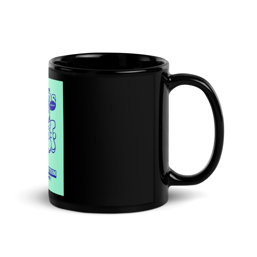 Streetart Graffiti Cartoon | Antisemitism | Black Glossy Mug