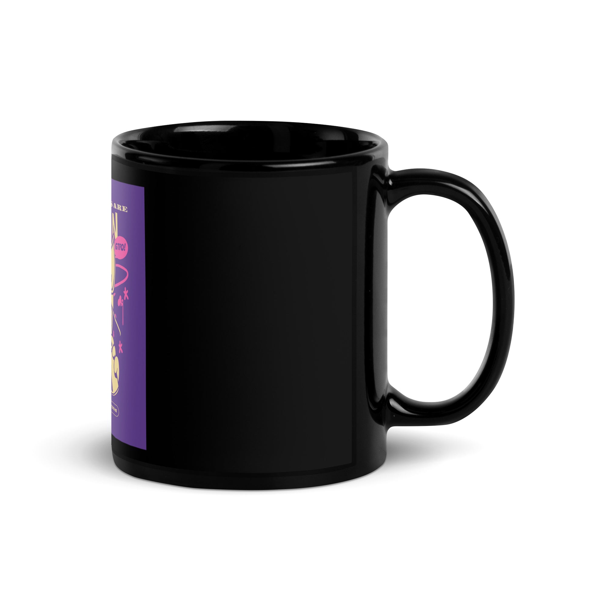 Streetart Graffiti Cartoon | Antisemitism | Black Glossy Mug