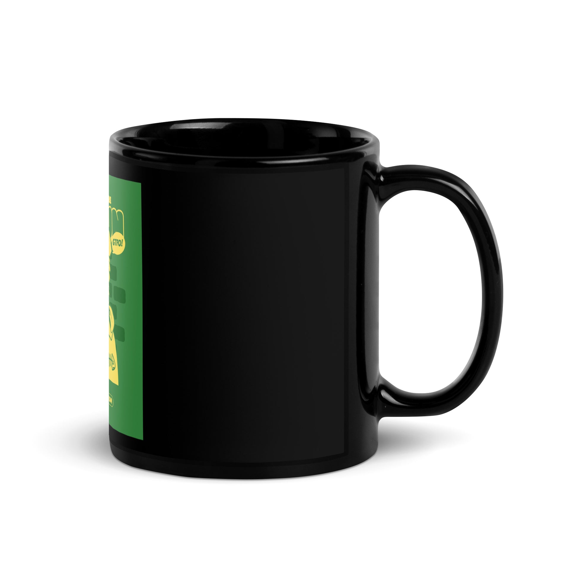 Streetart Graffiti Cartoon | Antisemitism | Black Glossy Mug