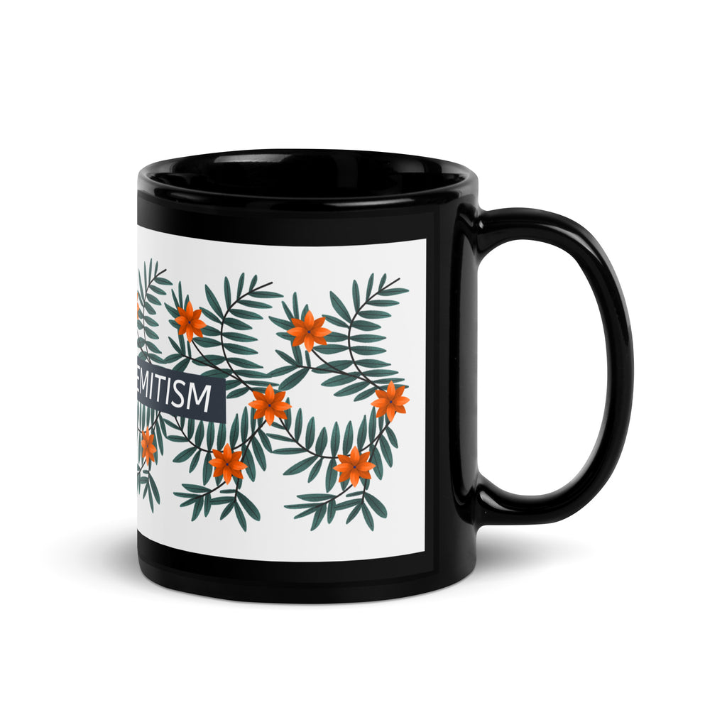 Flower Anthem | Antisemitism | Black Glossy Mug
