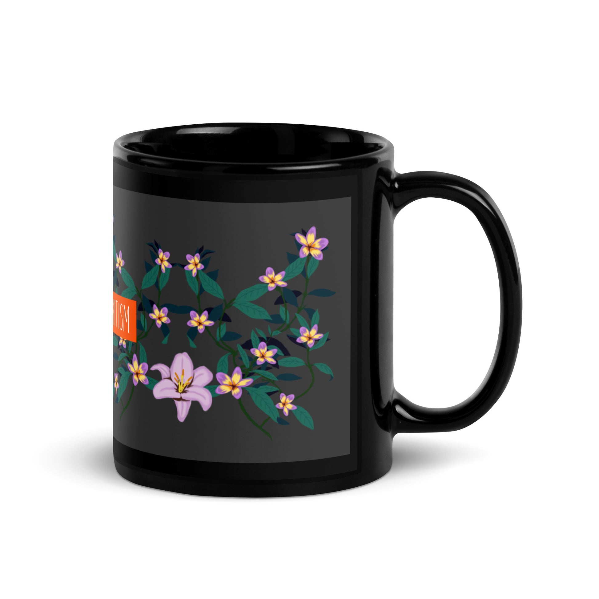 Flower Anthem | Antisemitism | Black Glossy Mug