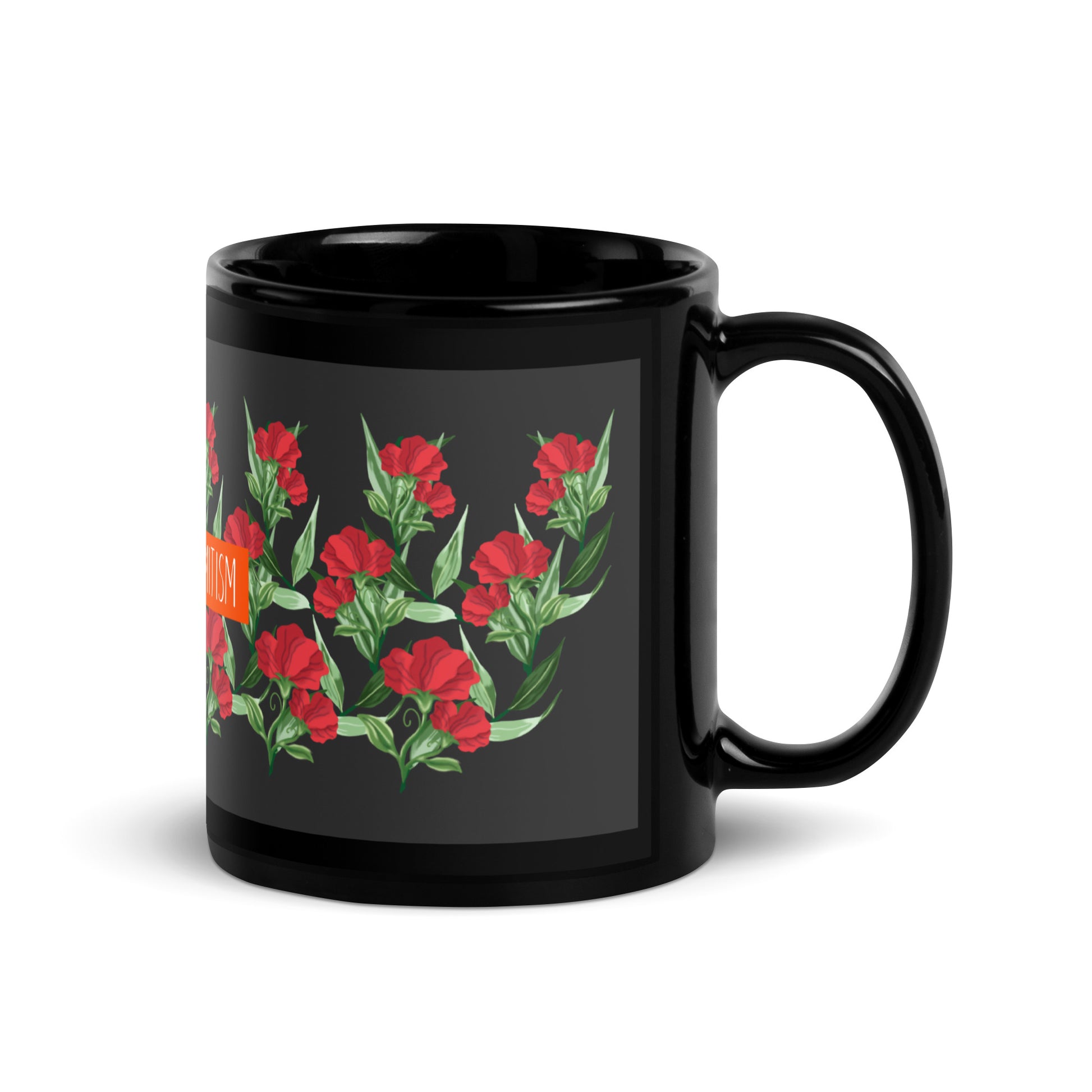 Flower Anthem | Antisemitism | Black Glossy Mug