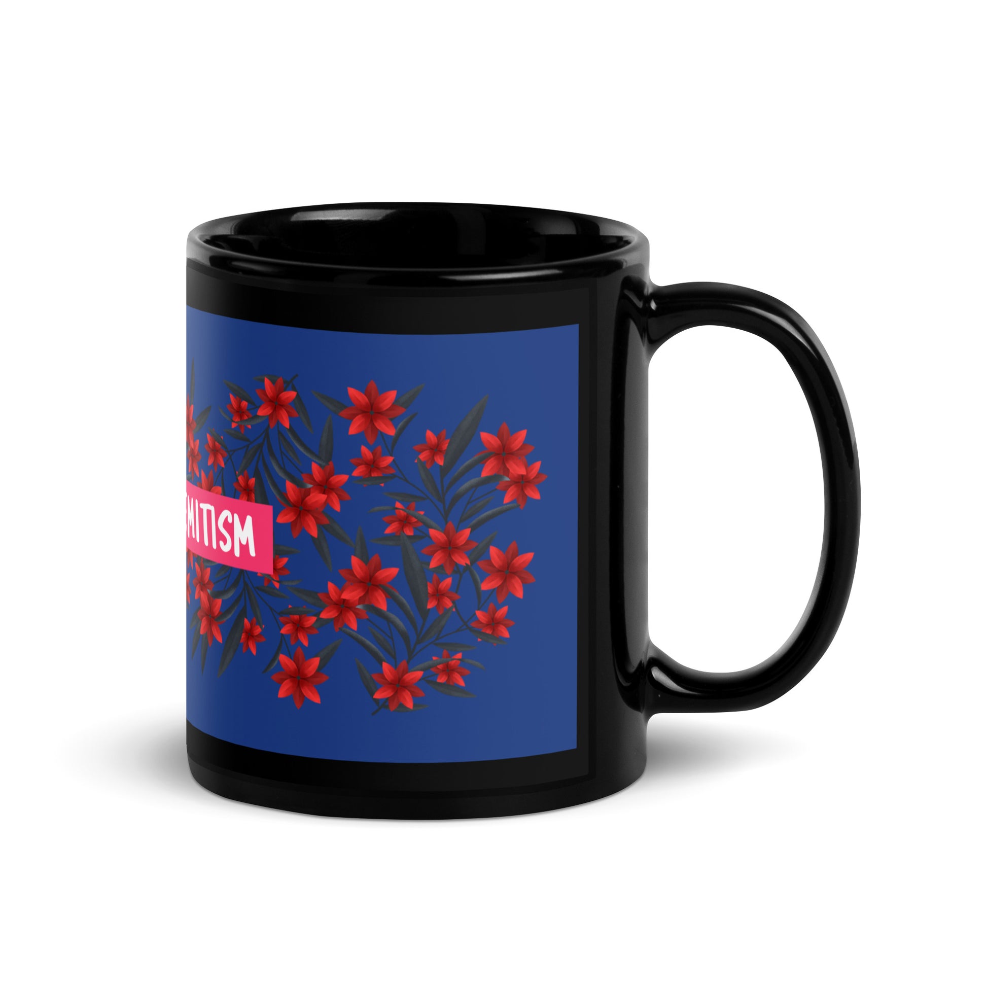Flower Anthem | Antisemitism | Black Glossy Mug