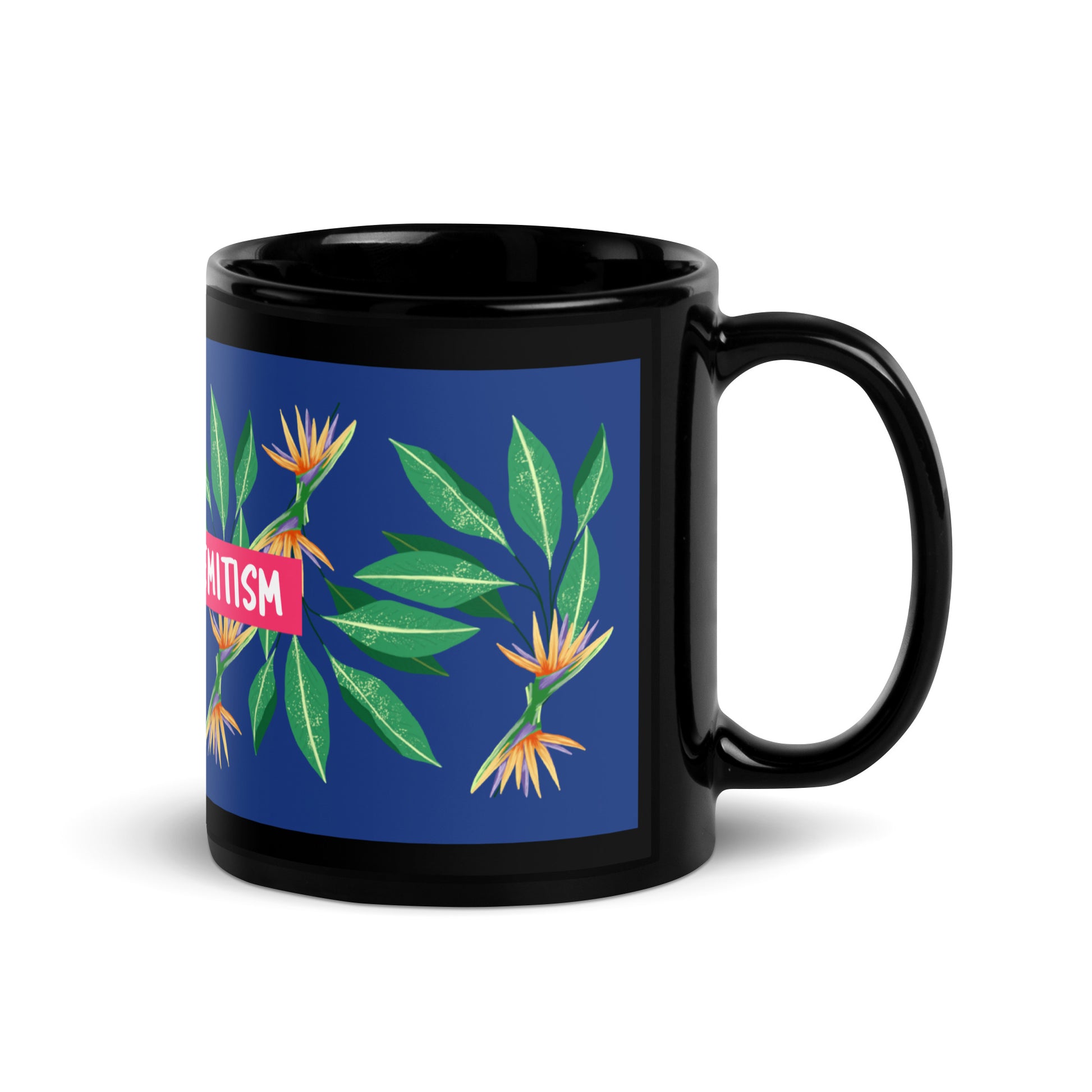 Flower Anthem | Antisemitism | Black Glossy Mug