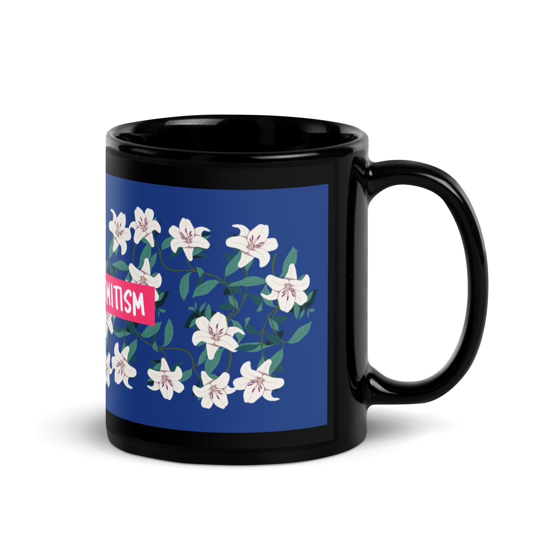 Flower Anthem | Antisemitism | Black Glossy Mug