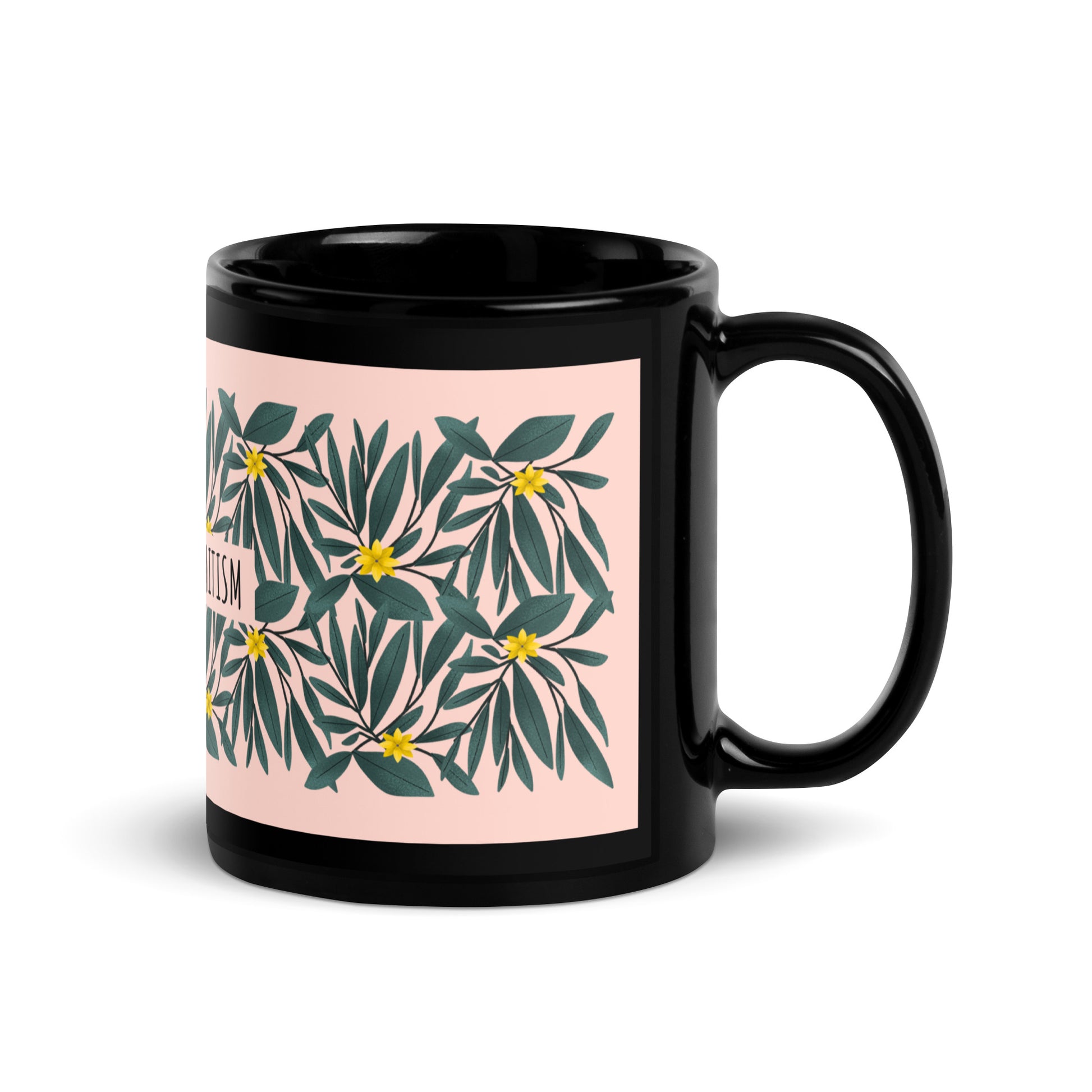Flower Anthem | Antisemitism | Black Glossy Mug