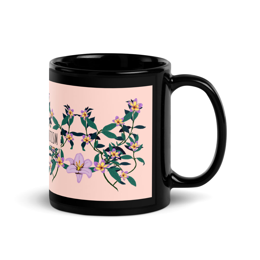 Flower Anthem | Antisemitism | Black Glossy Mug