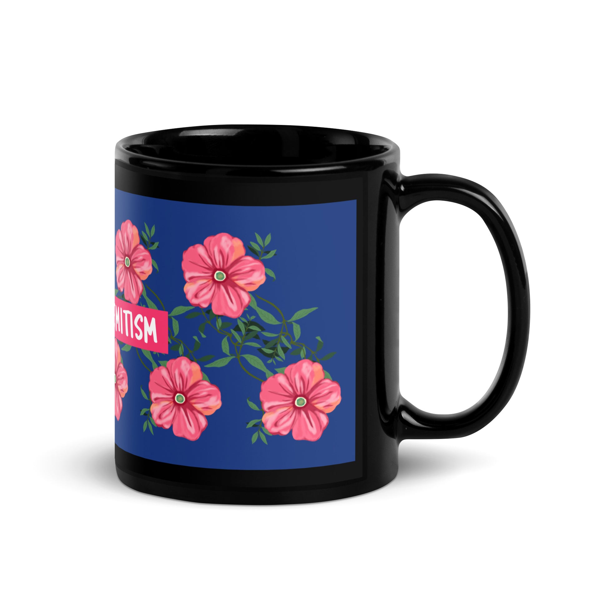 Flower Anthem | Antisemitism | Black Glossy Mug