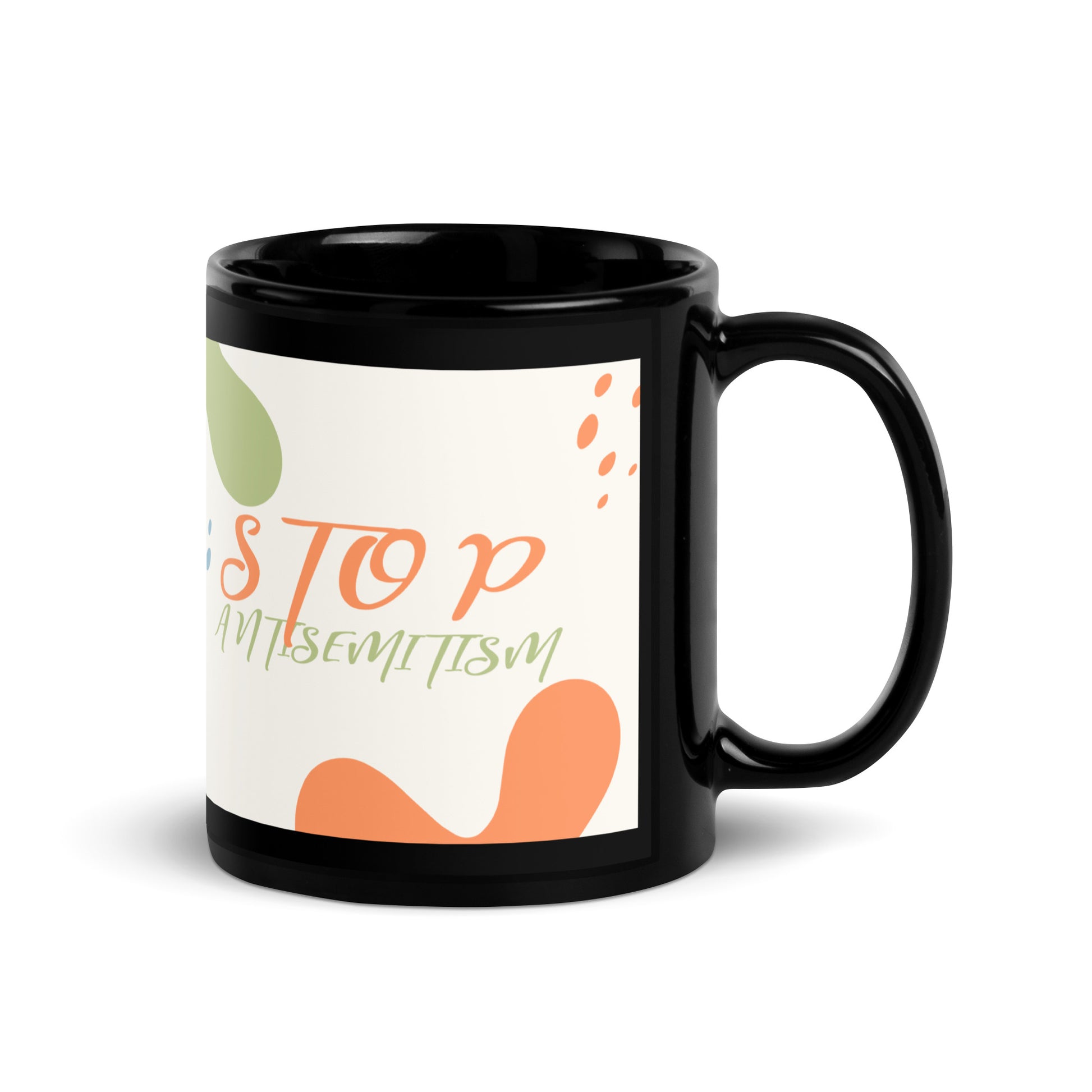 Minimal Shine | Antisemitism | Black Glossy Mug