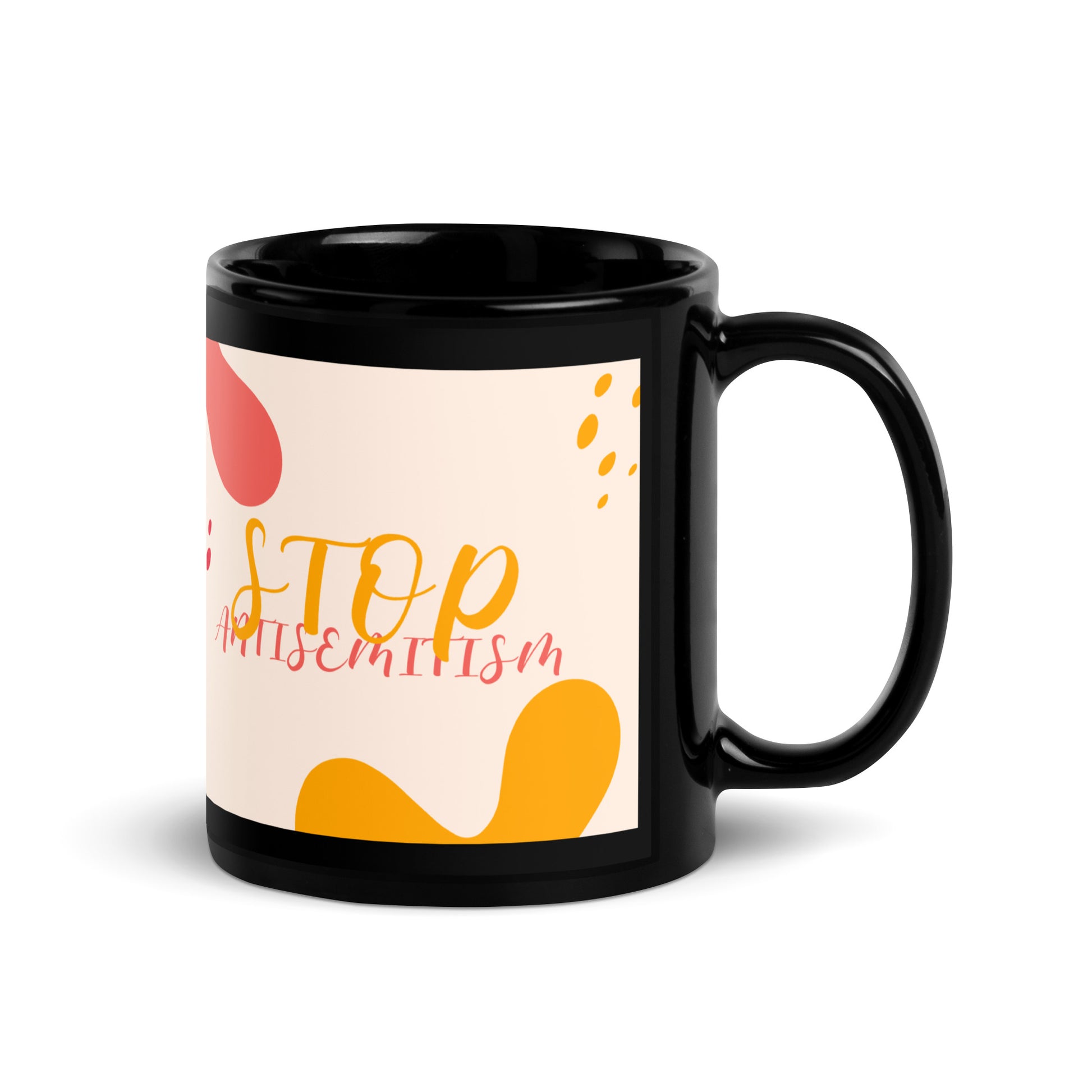 Minimal Shine | Antisemitism | Black Glossy Mug