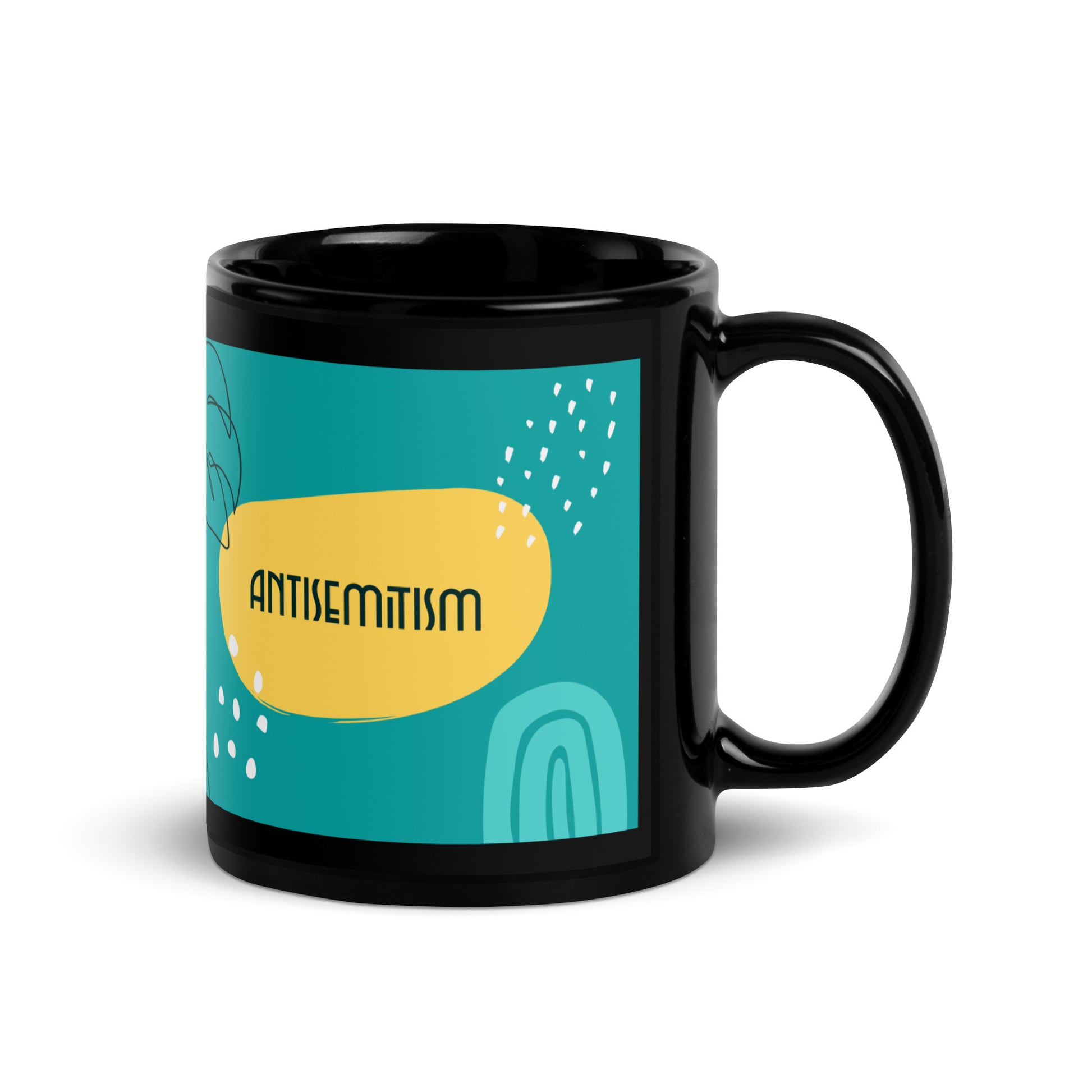 Minimal Shine | Antisemitism | Black Glossy Mug