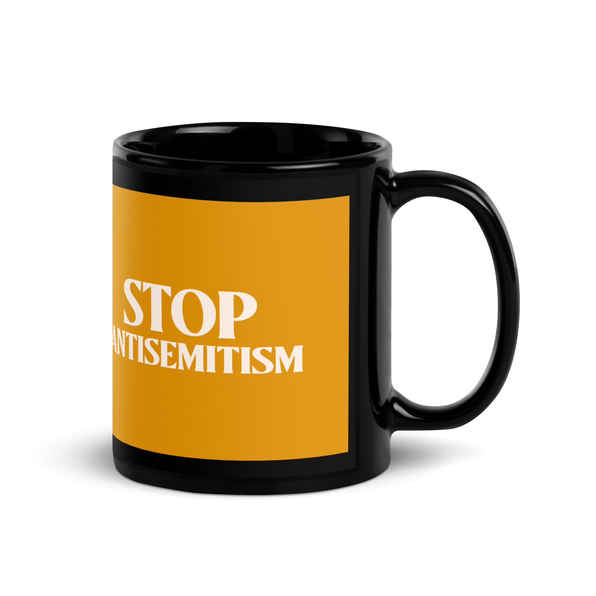 Minimal Shine | Antisemitism | Black Glossy Mug